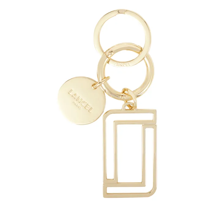 Double L Metal Keyring Gold Women Lancel Key Ring