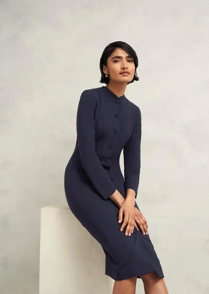 Dresses and Jumpsuits Women HOBBS Berkeley Dress With Wool Navy