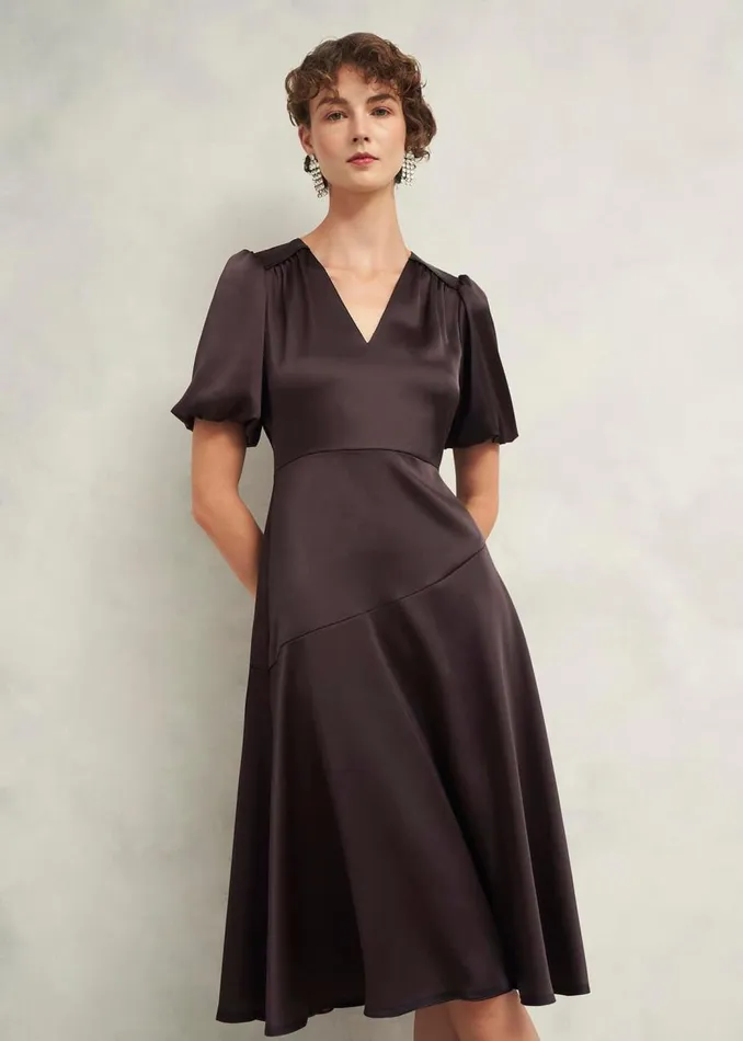 Dresses and Jumpsuits Women HOBBS Eastbury Dress Deep Brown