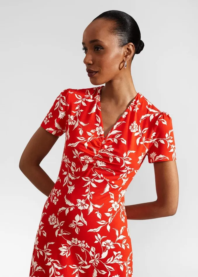 Dresses and Jumpsuits Women HOBBS Lydia Jersey Dress Red Buttercream