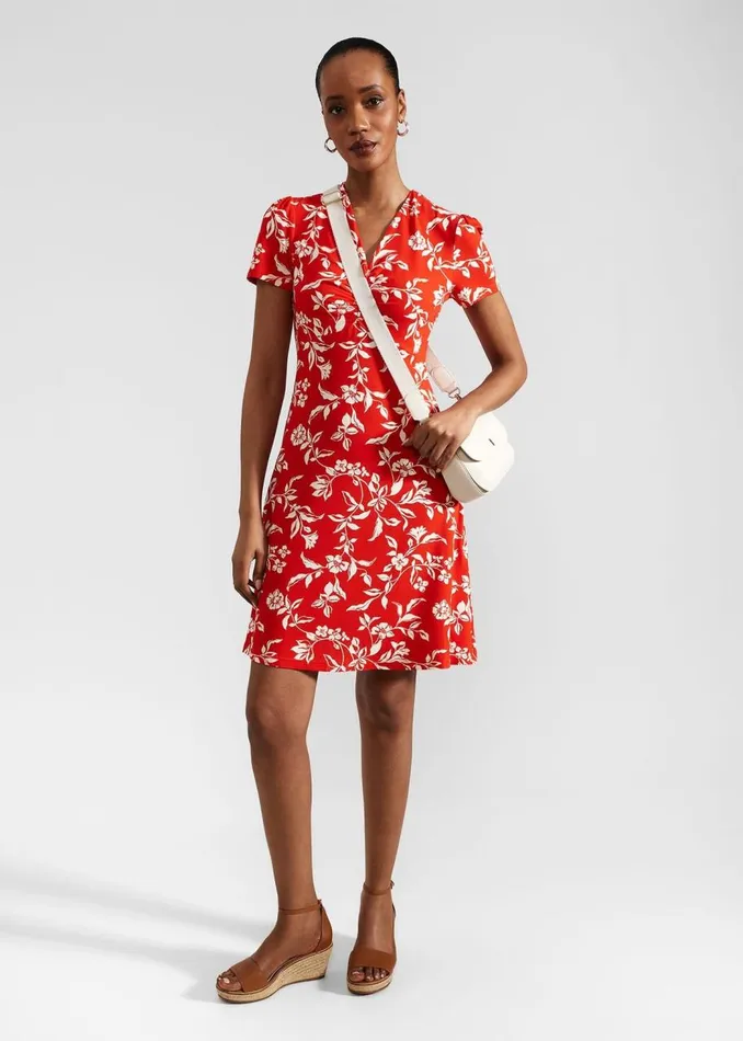 Dresses and Jumpsuits Women HOBBS Lydia Jersey Dress Red Buttercream
