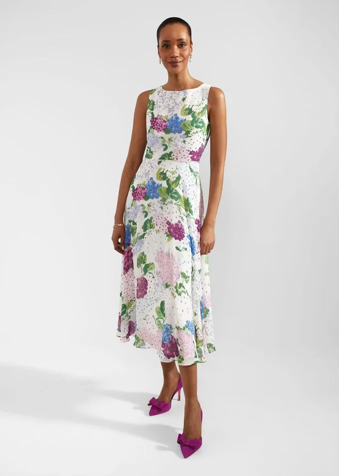 Dresses and Jumpsuits Women HOBBS Petite Carly Floral Dress Ivory Multi