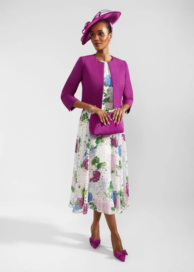 Dresses and Jumpsuits Women HOBBS Petite Carly Floral Dress Ivory Multi