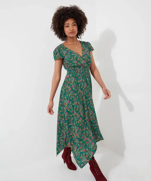 Dresses Iris Dippy Hem Dress Green 8211 Joebrowns Apparel