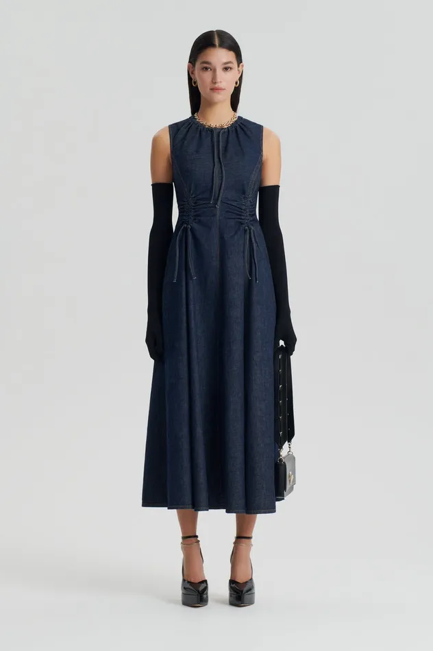 Dresses Scanlan Theodore Women DENIM CARGO DRESS INDIGO