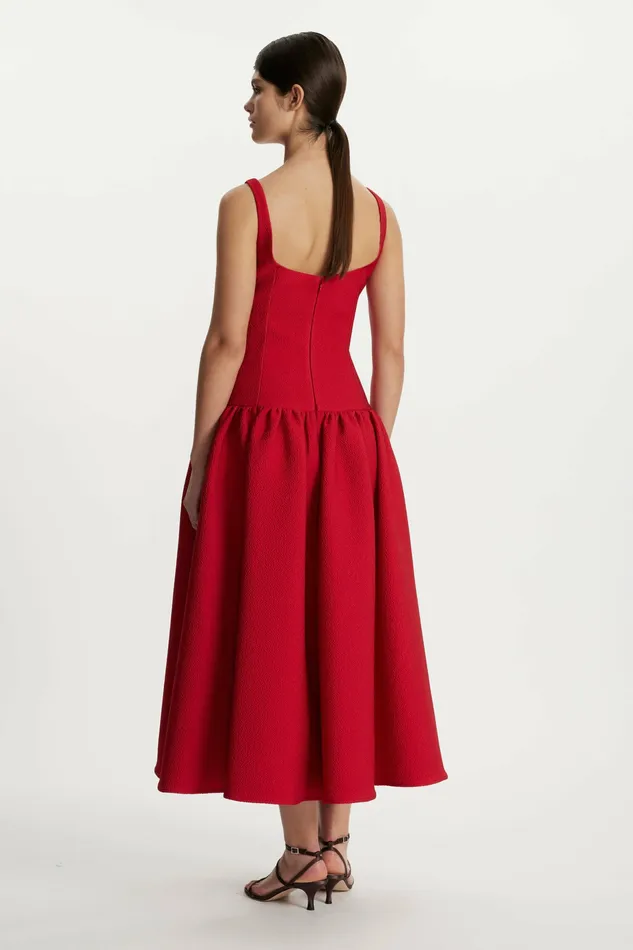 Dresses Women Galen Dress In Bright Red Cloque Emilia Wickstead Dresses Women Galen Dress In Bright Red Cloque Emilia Wickstead