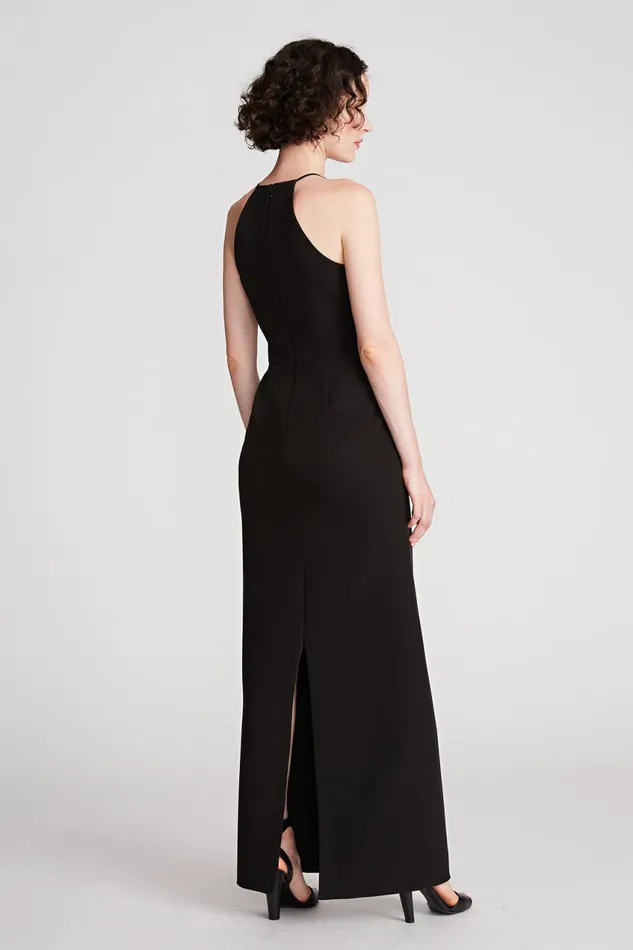 Dresses Women Halston Annika Gown In Stretch Crepe Black Dresses Women Halston Annika Gown In Stretch Crepe Black