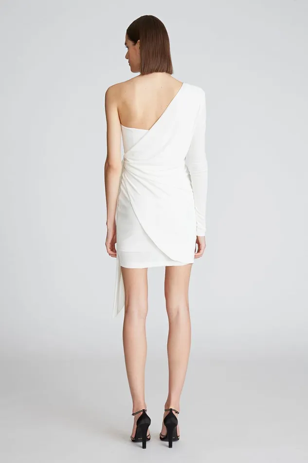 Dresses Women Halston Ashlynn Dress In Matte Jersey Chalk
