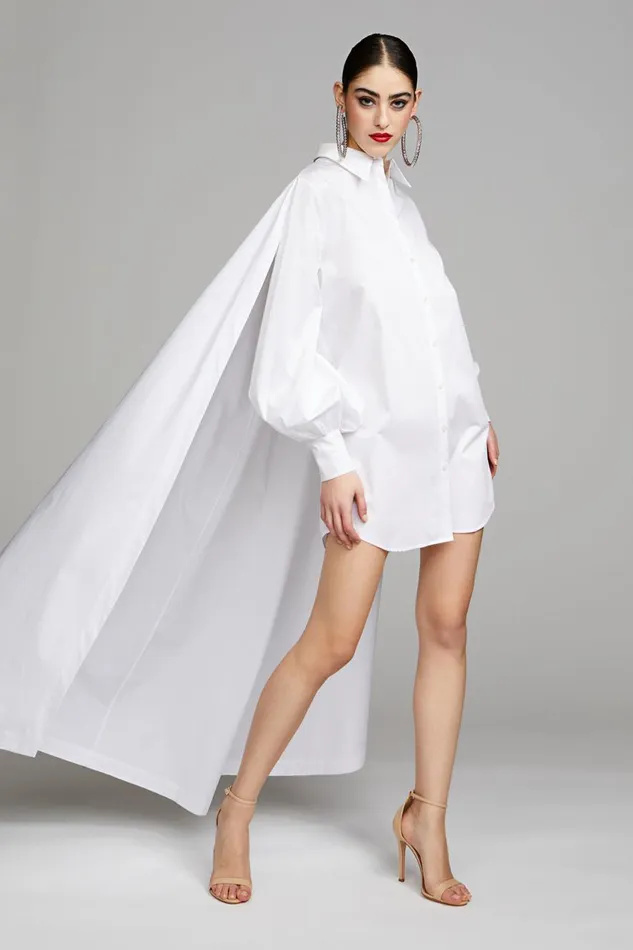 Dresses Women Halston Korina Dress In Poplin White