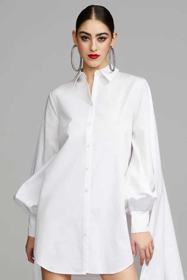Dresses Women Halston Korina Dress In Poplin White