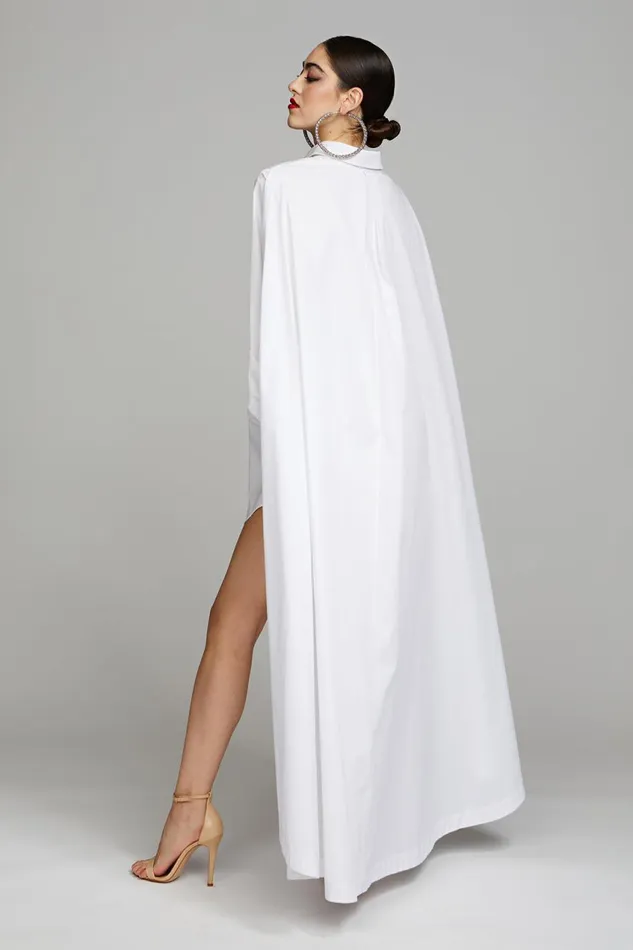 Dresses Women Halston Korina Dress In Poplin White