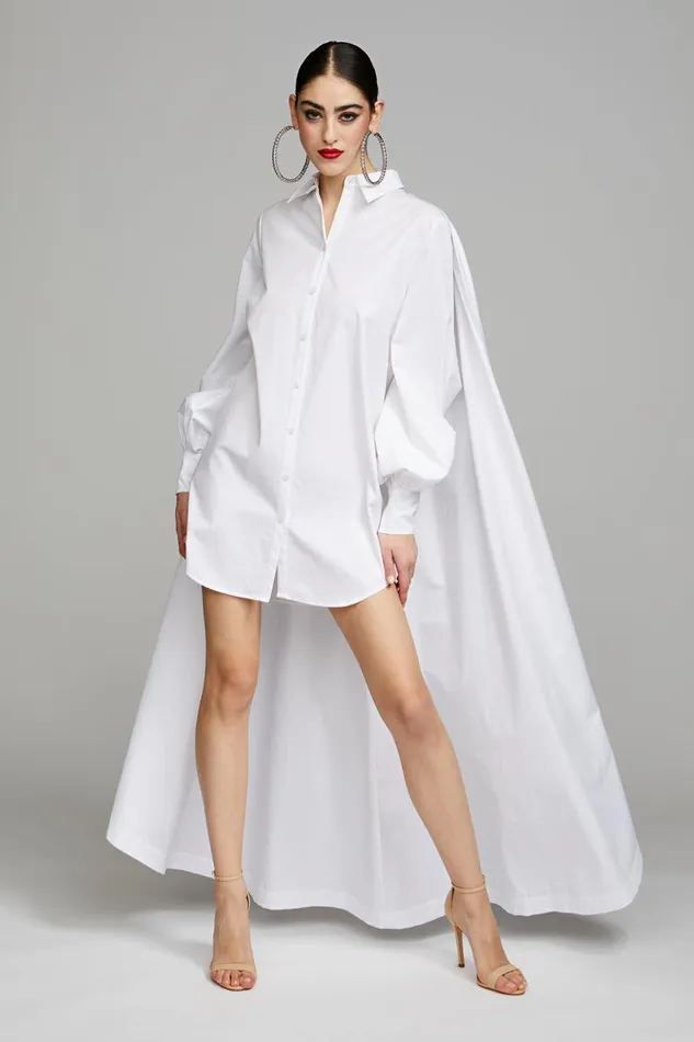 Dresses Women Halston Korina Dress In Poplin White
