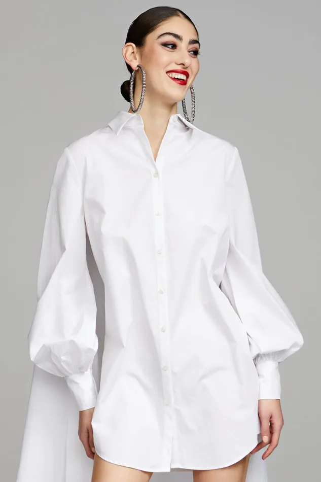 Dresses Women Halston Korina Dress In Poplin White