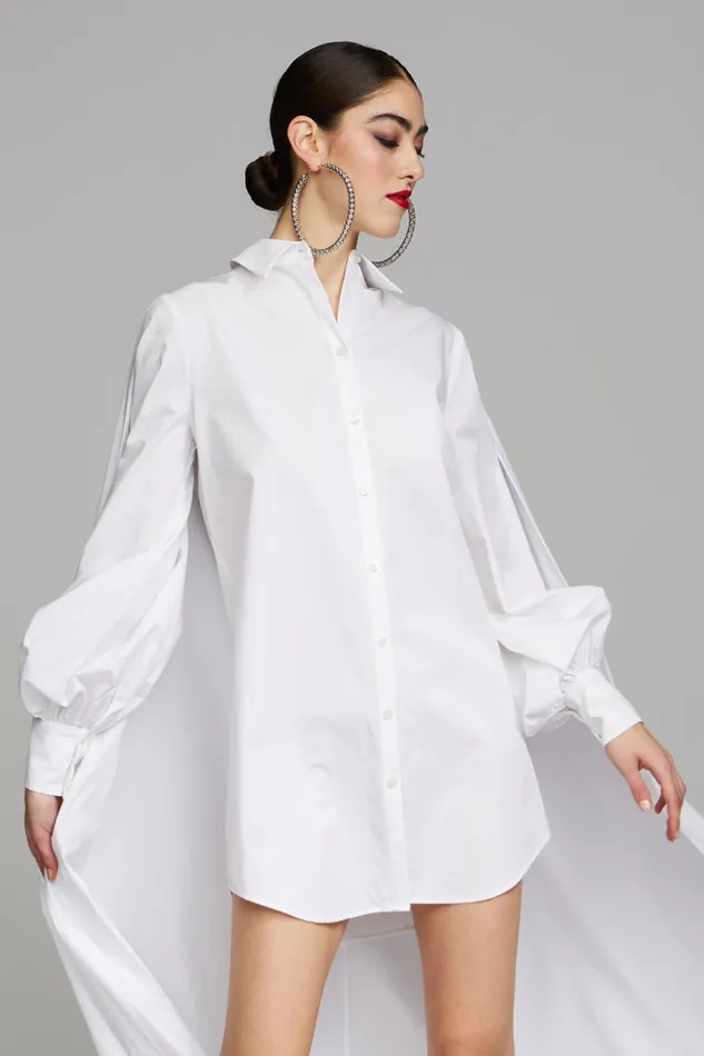 Dresses Women Halston Korina Dress In Poplin White