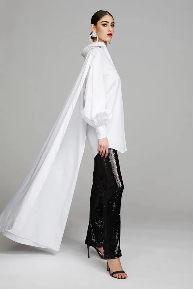 Dresses Women Halston Korina Dress In Poplin White