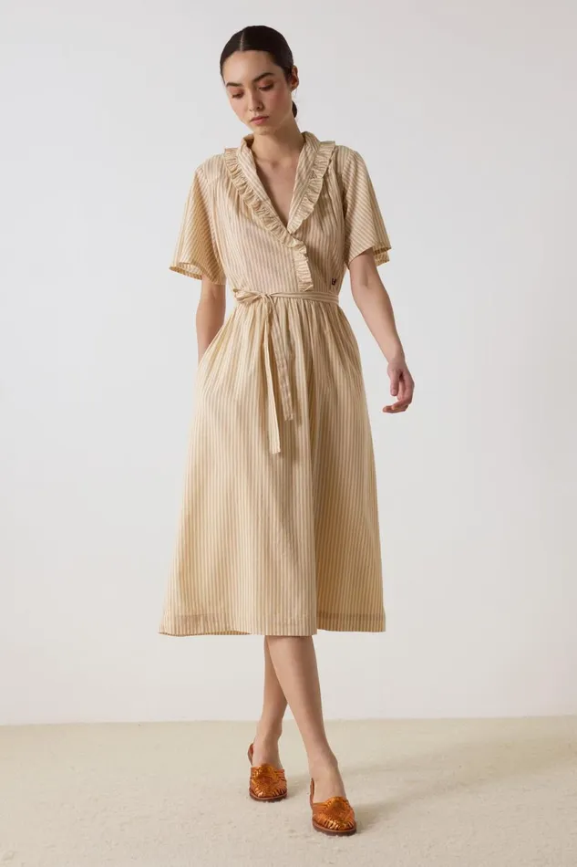 Dresses Women Leon and Harper Rare Line Dress Camel