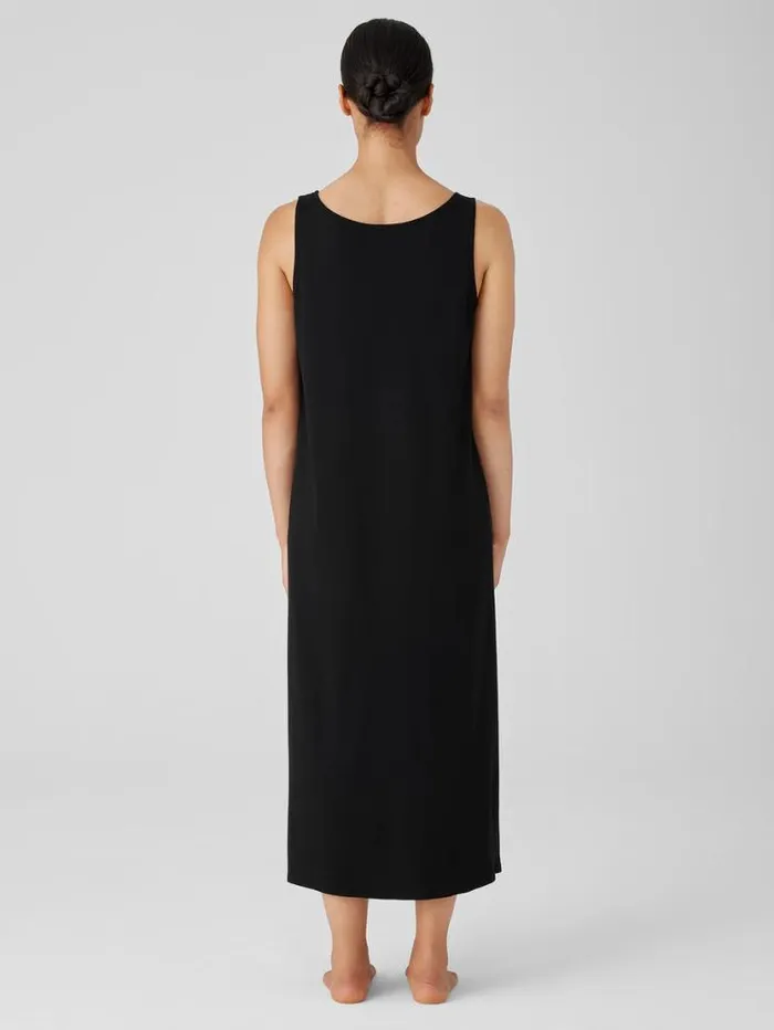Eileen Fisher Extended Sizing 1X3X Organic Cotton Interlock Tank Sleep Dress Black 8211 Shop