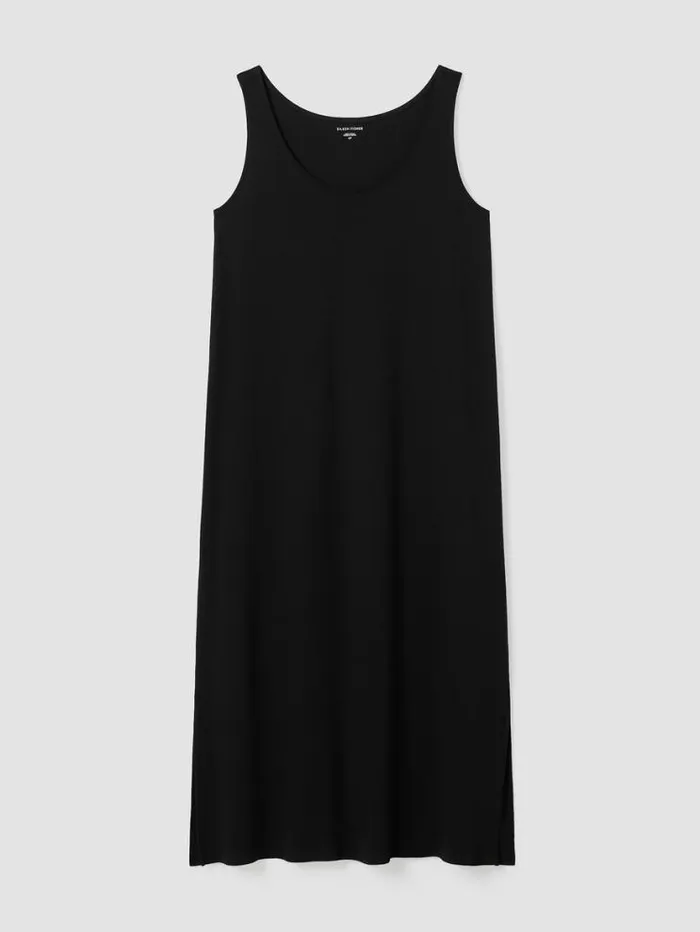 Eileen Fisher Extended Sizing 1X3X Organic Cotton Interlock Tank Sleep Dress Black 8211 Shop