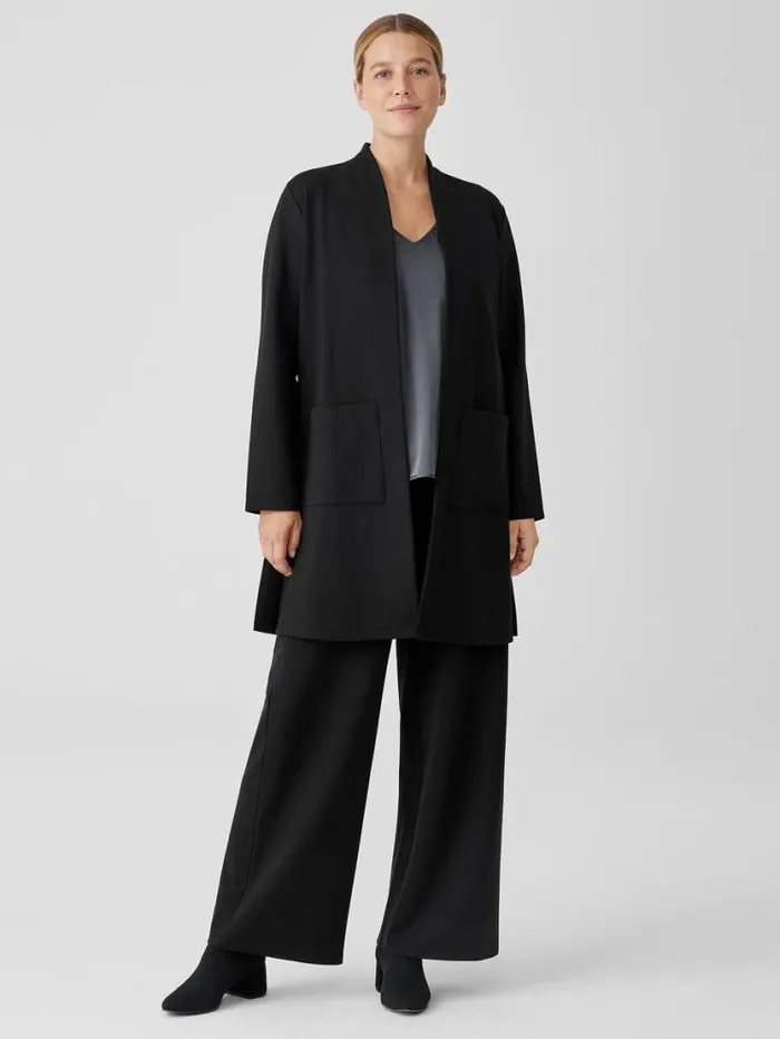 Eileen Fisher Jackets Coats and Vests Washable Flex Ponte Long Jacket Black 8211 Shop