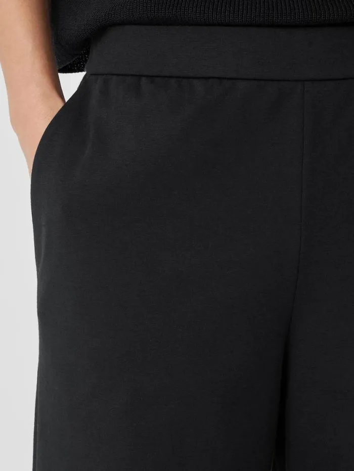 Eileen Fisher Pants Shorts and Jumpsuits Cotton Blend Ponte WideLeg Pant Black 8211 Shop