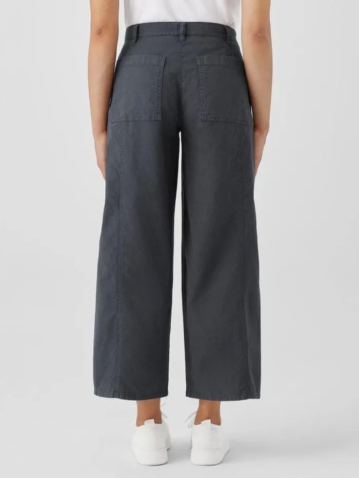 Eileen Fisher Pants Shorts and Jumpsuits Cotton Hemp Stretch WideLeg Pant Black 8211 Shop