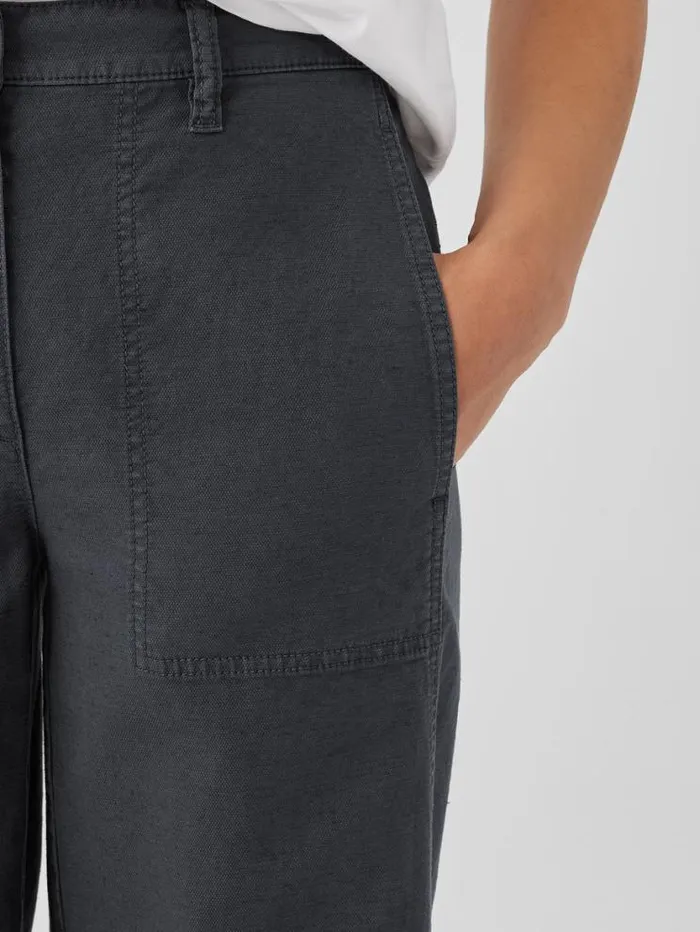 Eileen Fisher Pants Shorts and Jumpsuits Cotton Hemp Stretch WideLeg Pant Black 8211 Shop