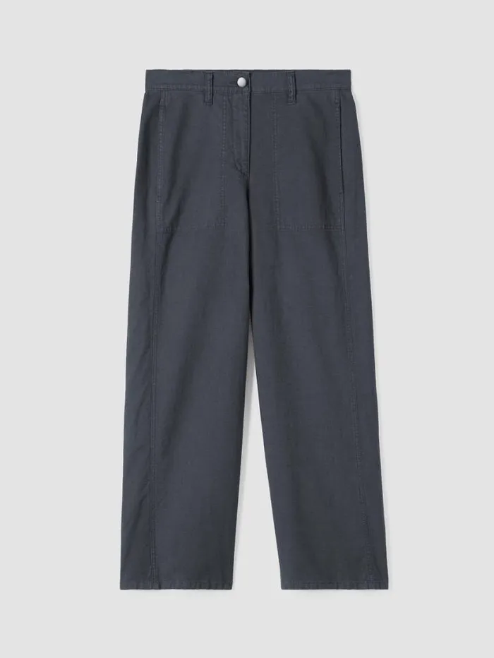 Eileen Fisher Pants Shorts and Jumpsuits Cotton Hemp Stretch WideLeg Pant Black 8211 Shop