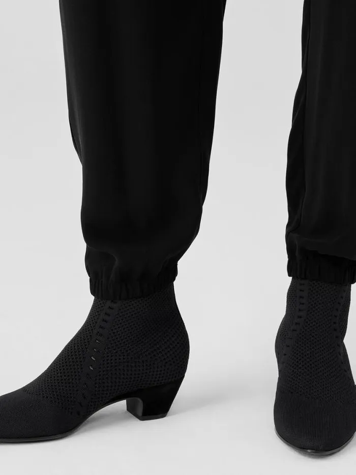 Eileen Fisher Pants Shorts and Jumpsuits Silk Georgette Crepe Jogger Pant Black 8211 Shop