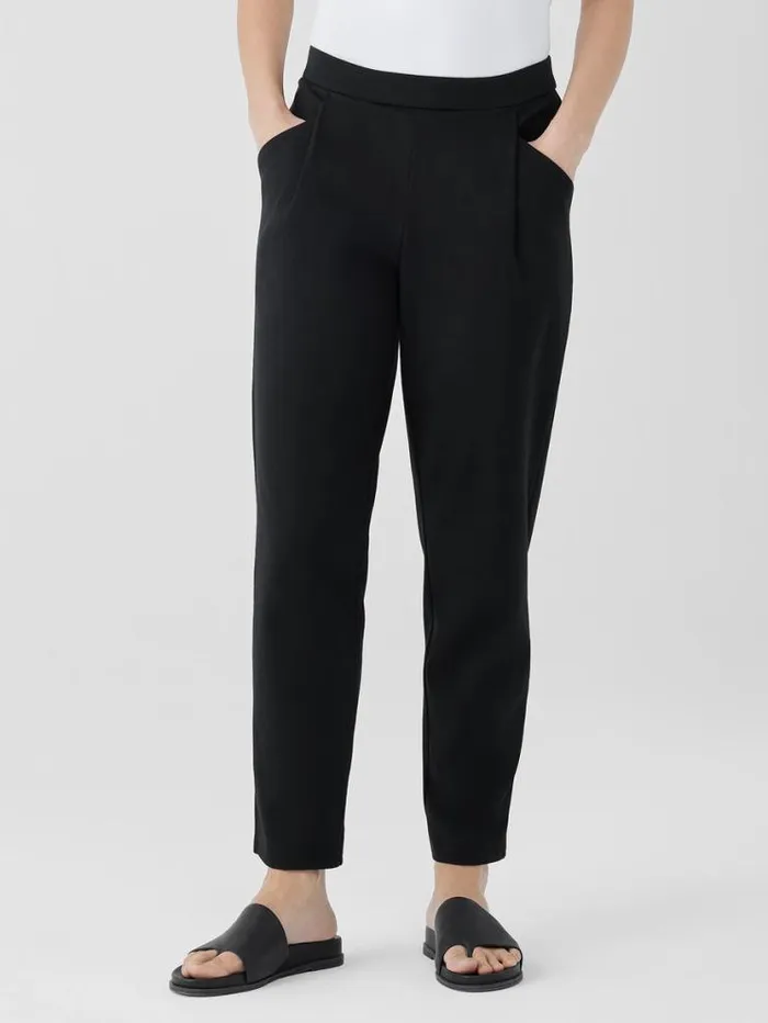 Eileen Fisher Petite Cotton Blend Ponte Carrot Pant Black 8211 Shop