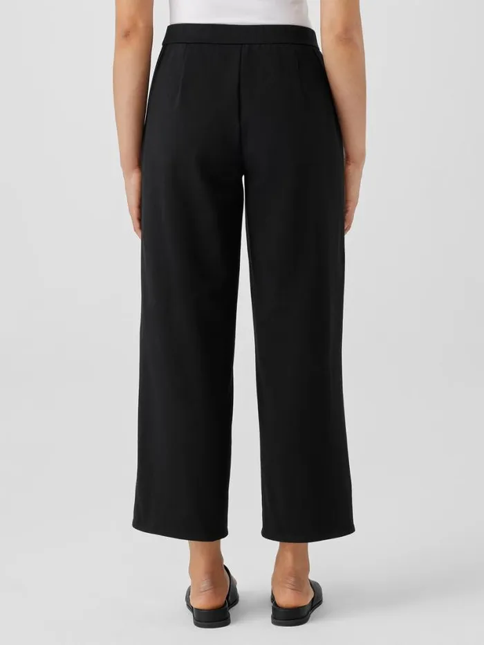 Eileen Fisher Petite Cotton Blend Ponte WideLeg Pant Black 8211 Shop