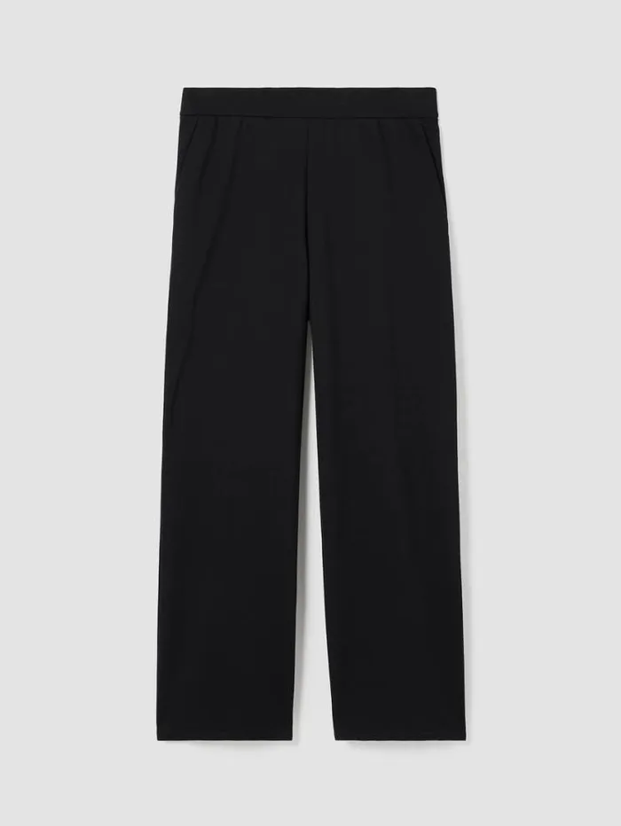 Eileen Fisher Petite Cotton Blend Ponte WideLeg Pant Black 8211 Shop