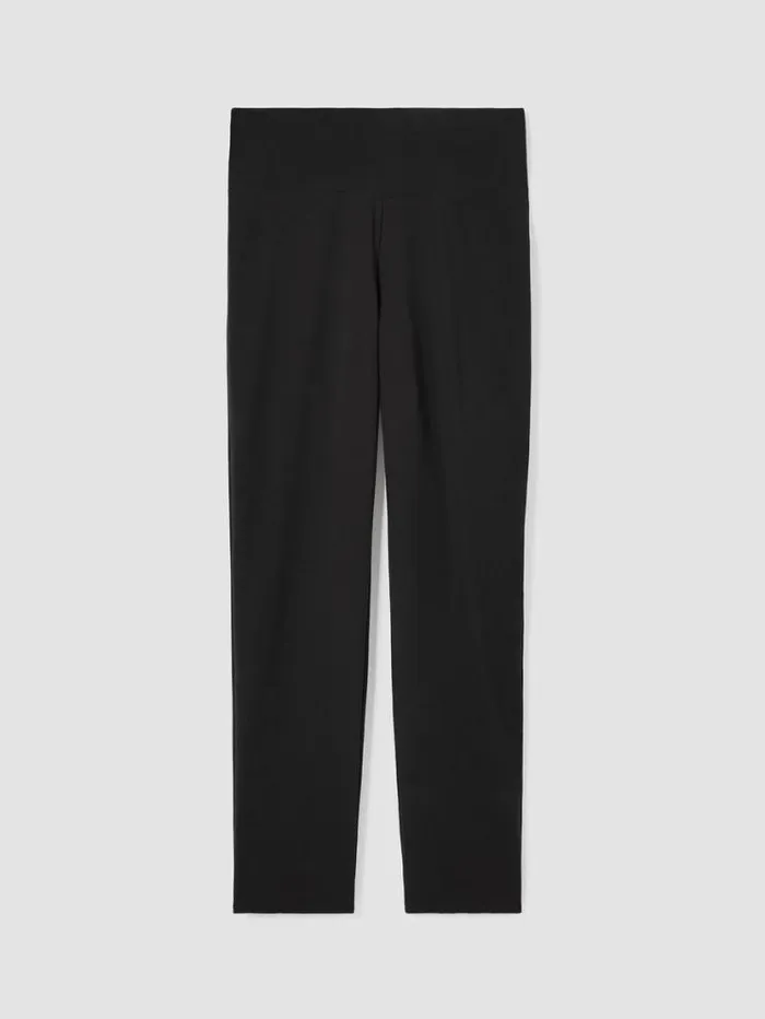 Eileen Fisher Petite Pima Cotton Stretch Jersey HighWaisted Pant Black 8211 Shop