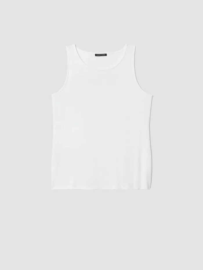 Eileen Fisher Petite Stretch Jersey Knit Jewel Neck Tank White 8211 Shop