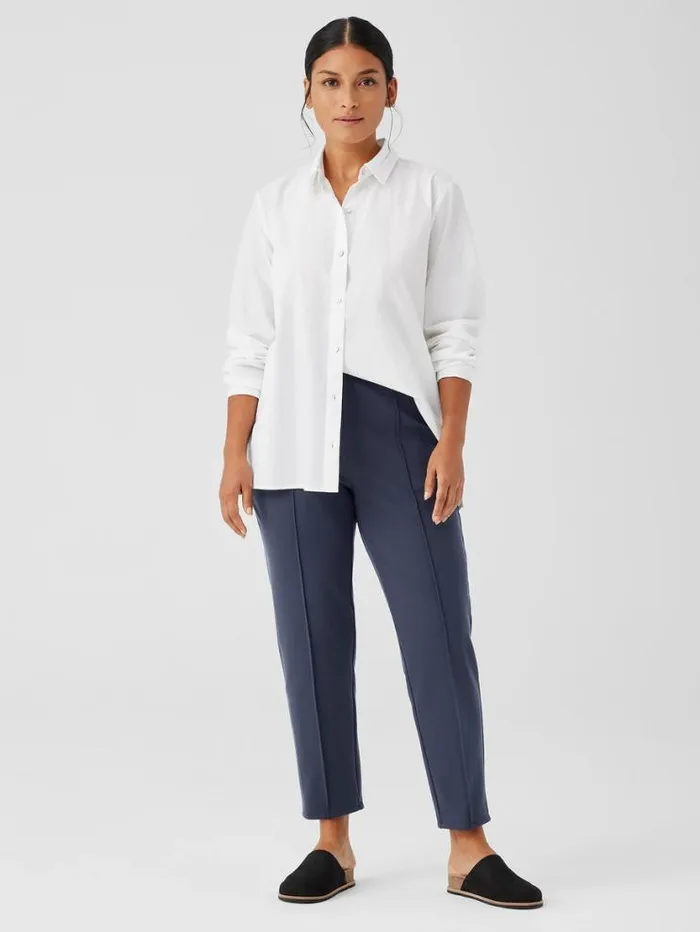 Eileen Fisher Petite Washable Flex Ponte Pintuck Pant Ocean 8211 Shop