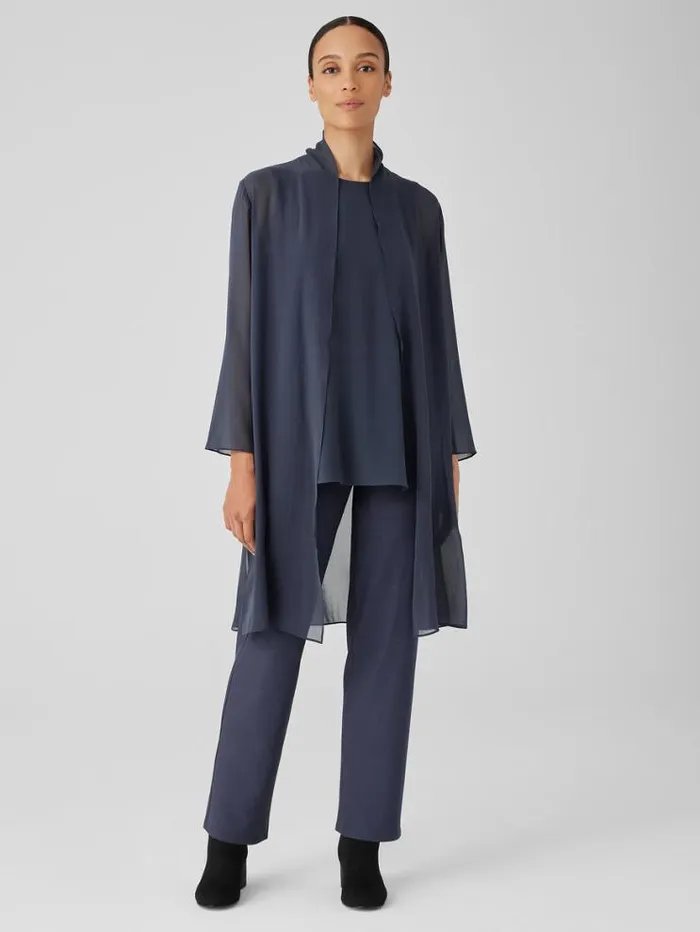 Eileen Fisher Petite Washable Stretch Crepe Straight Pant Ocean 8211 Shop
