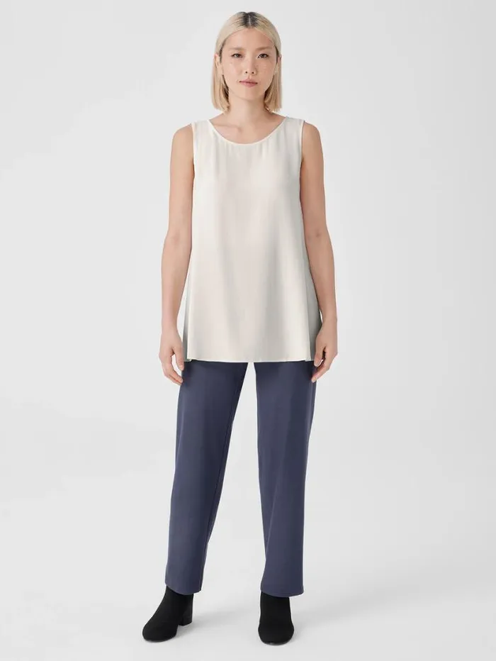 Eileen Fisher Petite Washable Stretch Crepe Straight Pant Ocean 8211 Shop