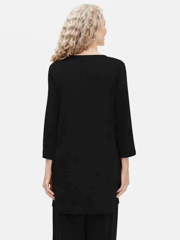 Eileen Fisher Sleepwear Organic Cotton Interlock Long Sleep Top Black 8211 Shop