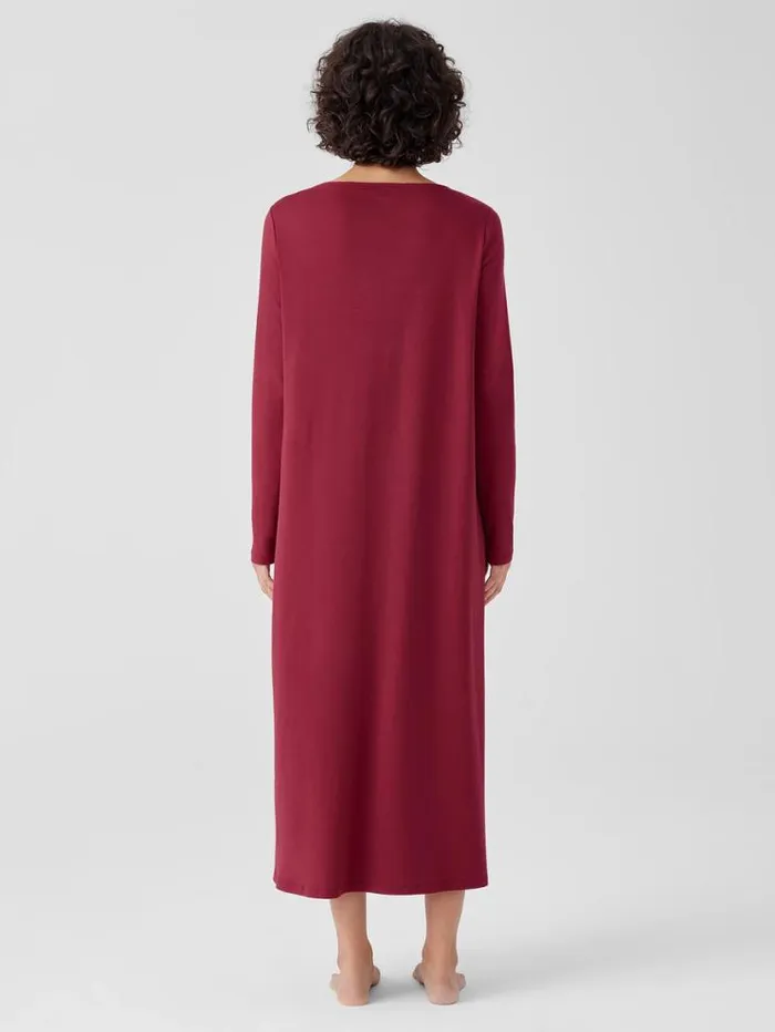 Eileen Fisher Sleepwear Organic Cotton Interlock Sleep Dress Cranberry 8211 Shop