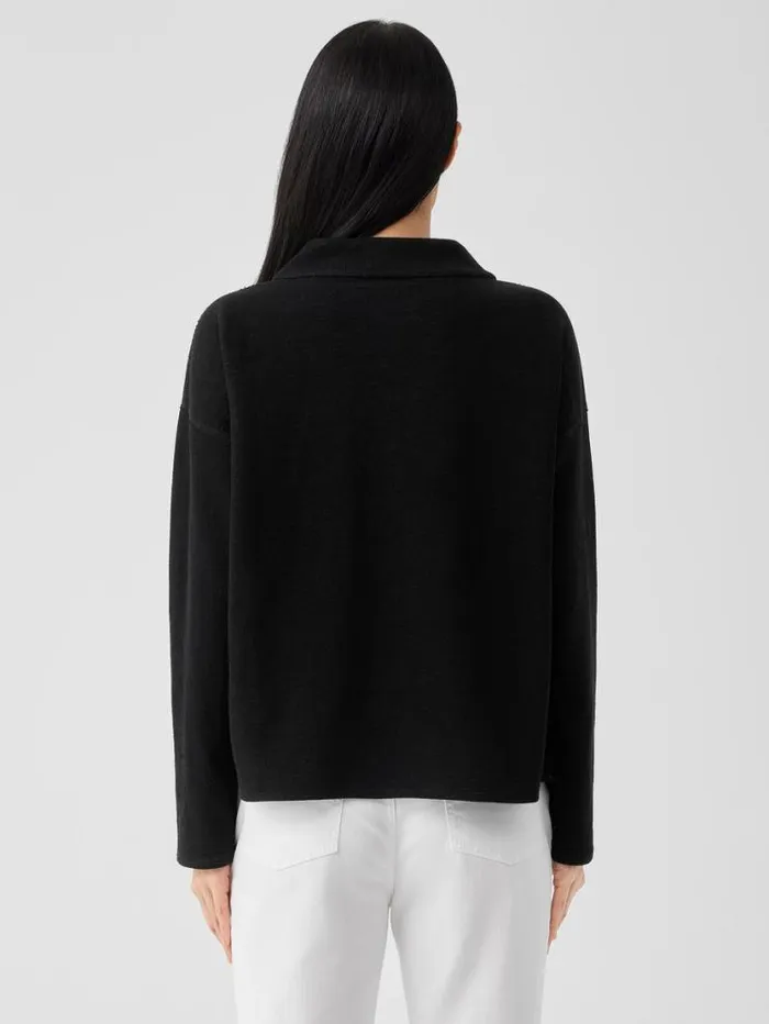 Eileen Fisher Tops and Tees Doubleknit Organic Cotton Stripe Reversible Top Black 8211 Shop