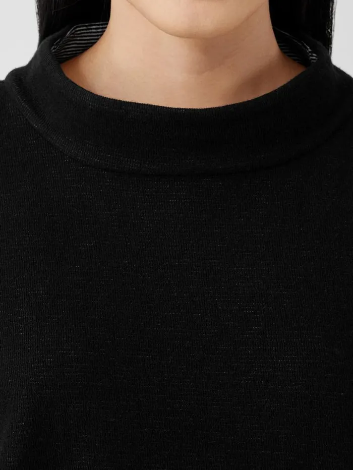 Eileen Fisher Tops and Tees Doubleknit Organic Cotton Stripe Reversible Top Black 8211 Shop