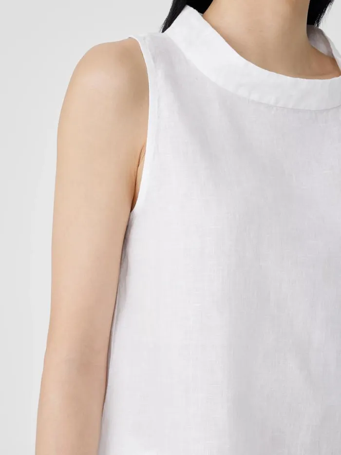 Eileen Fisher Tops and Tees Handkerchief Linen Mock Neck Top Black 8211 Shop