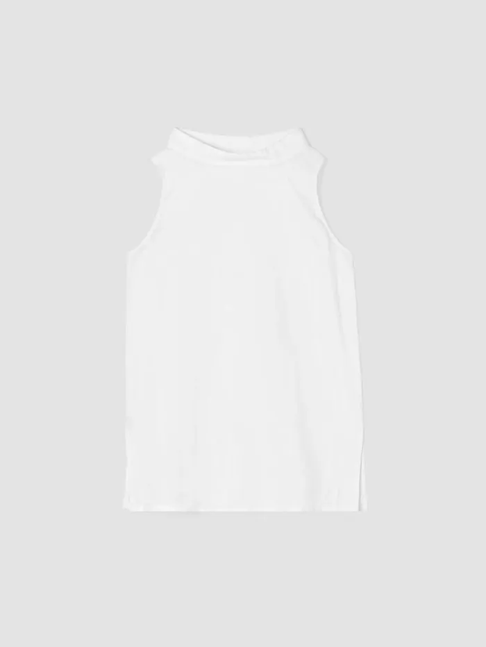 Eileen Fisher Tops and Tees Handkerchief Linen Mock Neck Top Black 8211 Shop