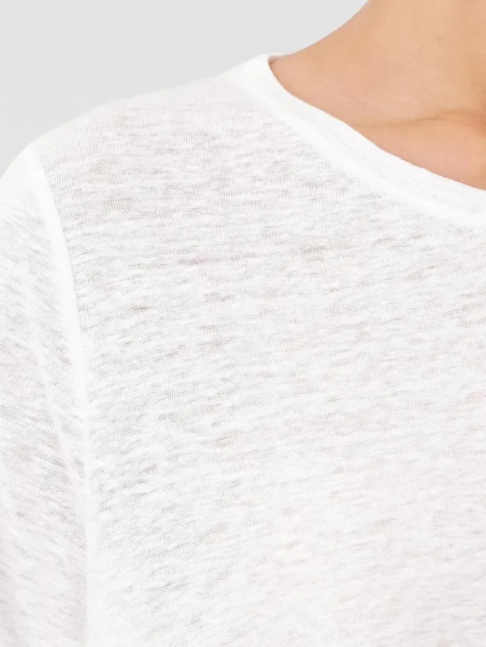 Eileen Fisher Tops and Tees Organic Linen Jersey Crew Neck Tee White 8211 Shop