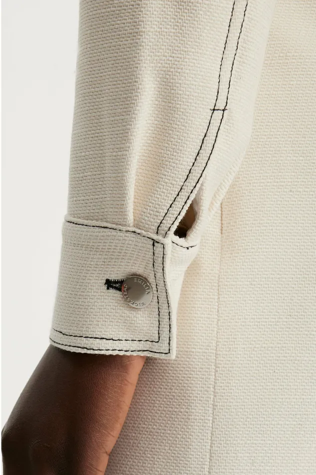 Emilia Wickstead Nics Ivory Denim Jacket Women Jackets And Coats