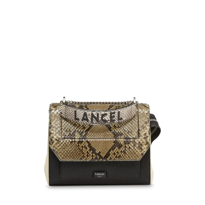 Flap Bag With Handle Military Greenblackcream Women Lancel Hand Bags