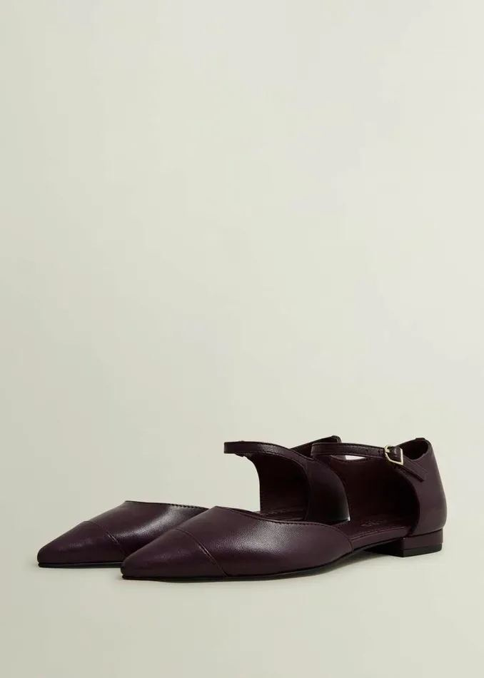 Flats Women HOBBS Seren Leather Flats Malbec Purple