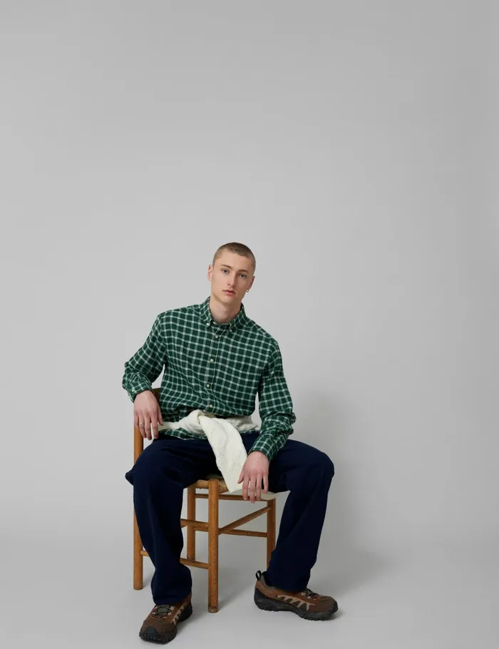 Fort Shirts HORNET FLANNEL SHIRT Greencloud 8211 Men Fort Shirts HORNET FLANNEL SHIRT Greencloud 8211 Men