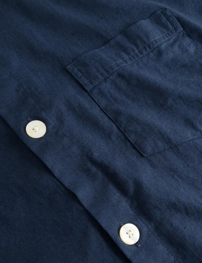 Fort Shirts SERENE LINEN SS SHIRT Navy 8211 Men Fort Shirts SERENE LINEN SS SHIRT Navy 8211 Men