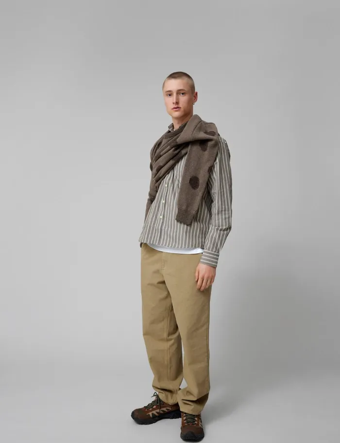 Fort Sweatshirts CIRCLE JACQUARD KNIT Cold Brown 8211 Men