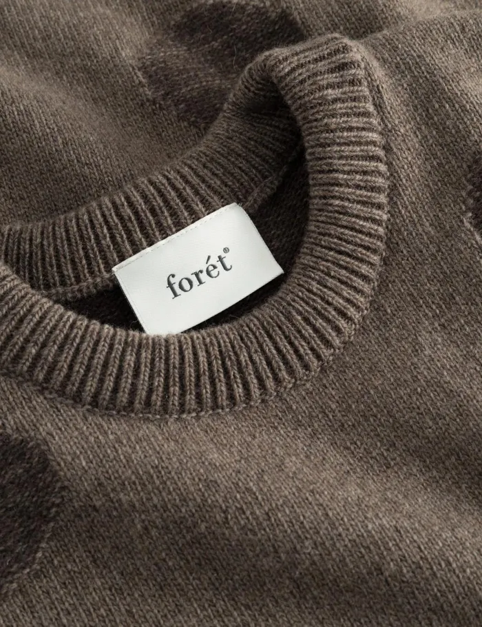 Fort Sweatshirts CIRCLE JACQUARD KNIT Cold Brown 8211 Men